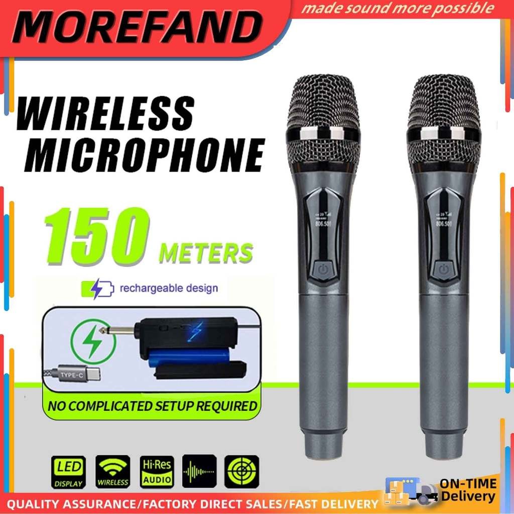 Jual Professional Wireless Microphone Rechargeable Dynamic Microphone ...