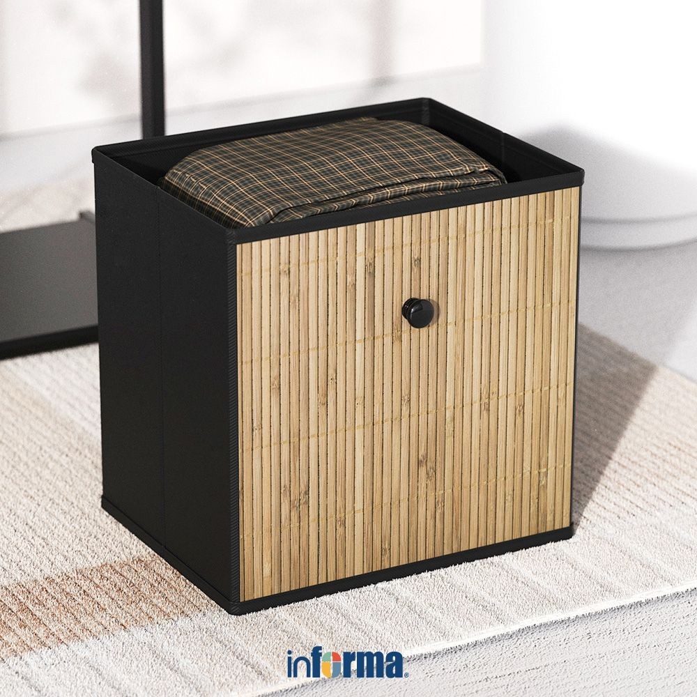 Jual Informa 32X25X32 cm Kotak Penyimpanan Bambu - Hitam Wadah Kotak ...