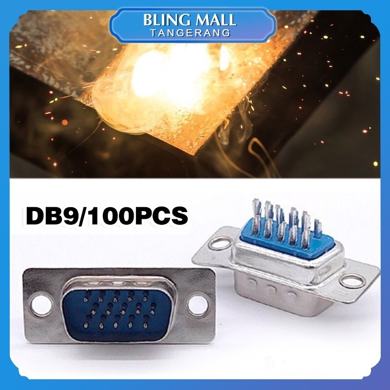 40 Stuks Industriële DB9 Connector – RS232 FEM / Plug Socket – Vertind, PBT+ Glasvezel – Voor PLC & Communicatie