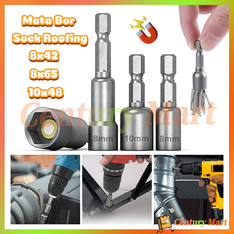 Jual Mata Bor Roofing Magnet Hex Adaptor Bit /Power Nut Kunci Socket ...