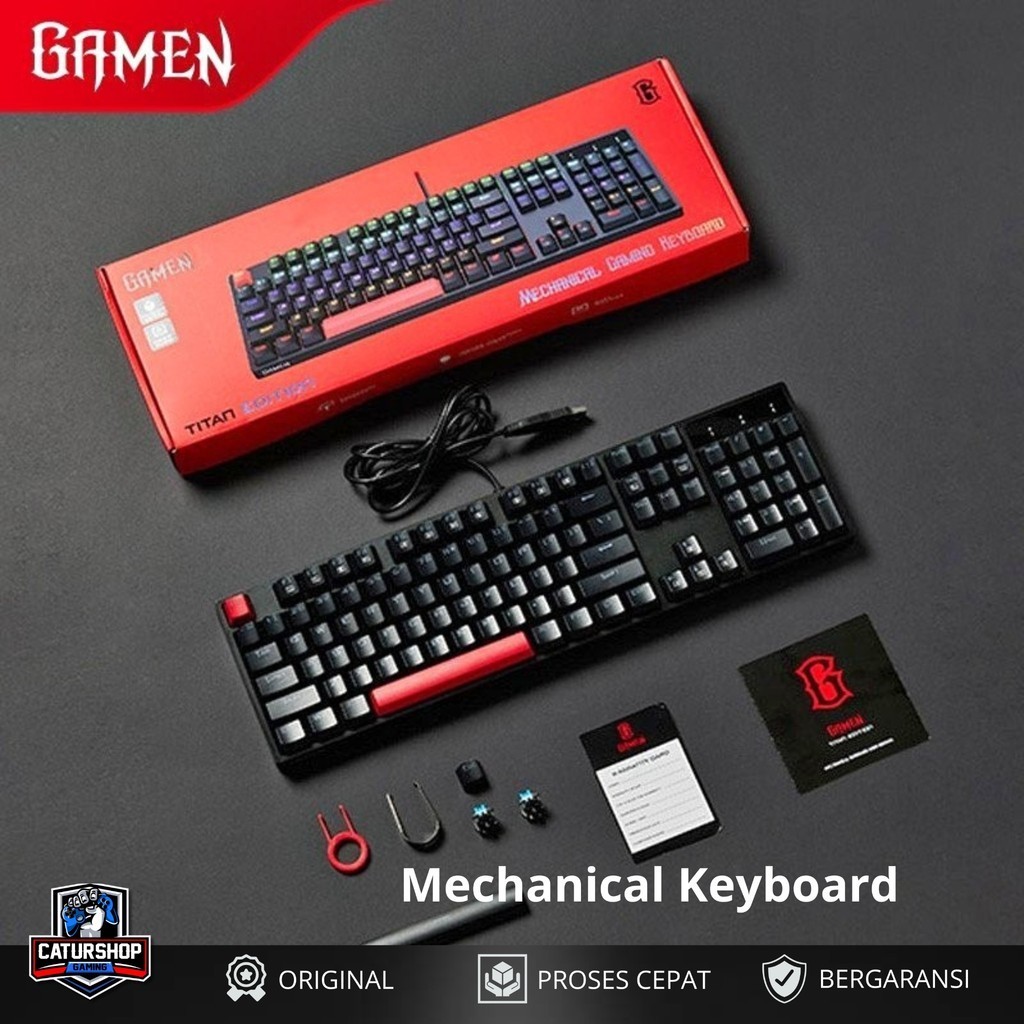 Jual GAMEN Gaming Mechanical Keyboard Titan Edition 104Key No-key ...