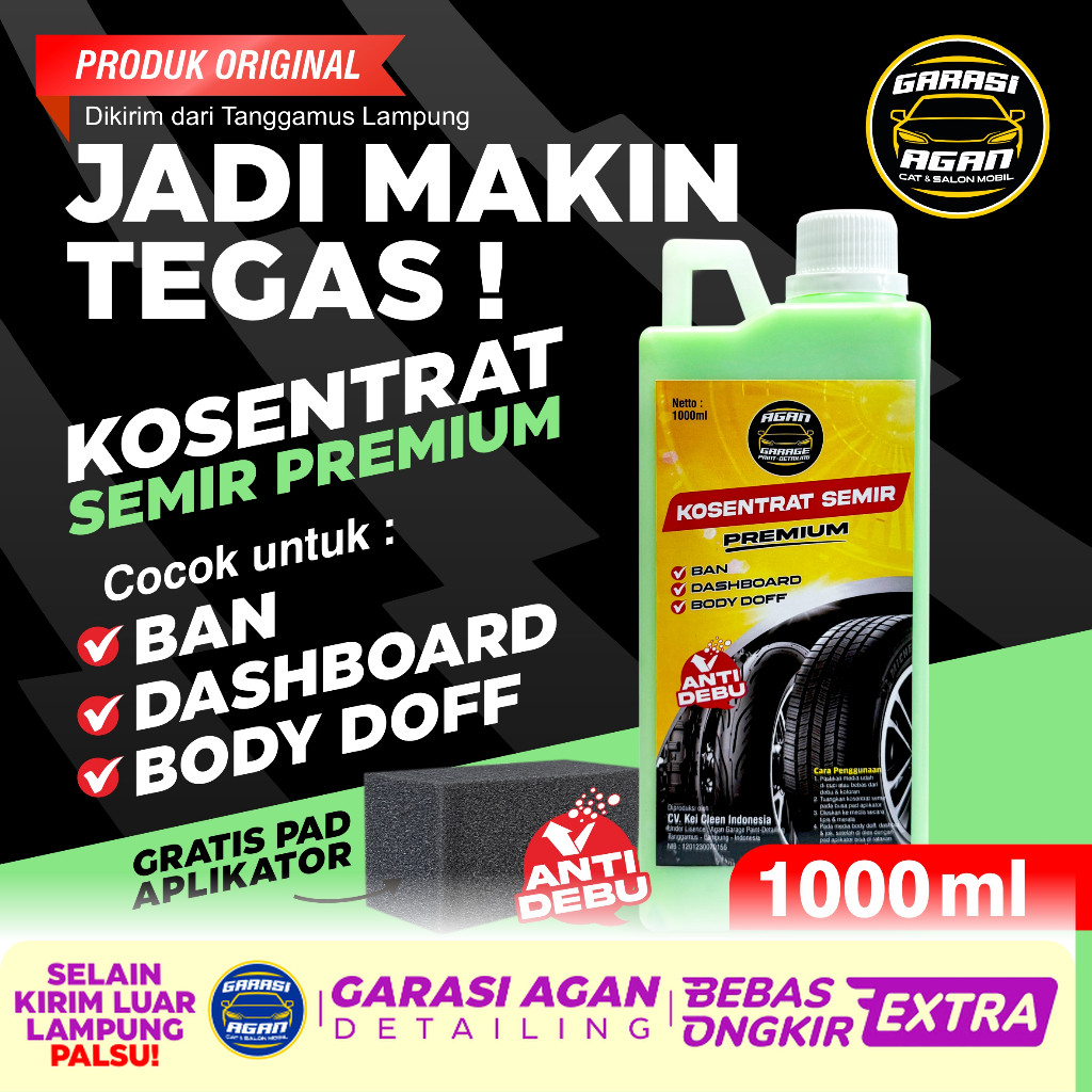 Jual GARASI AGAN KOSENTRAT SEMIR original 1 Liter Semir Ban, Semir ...