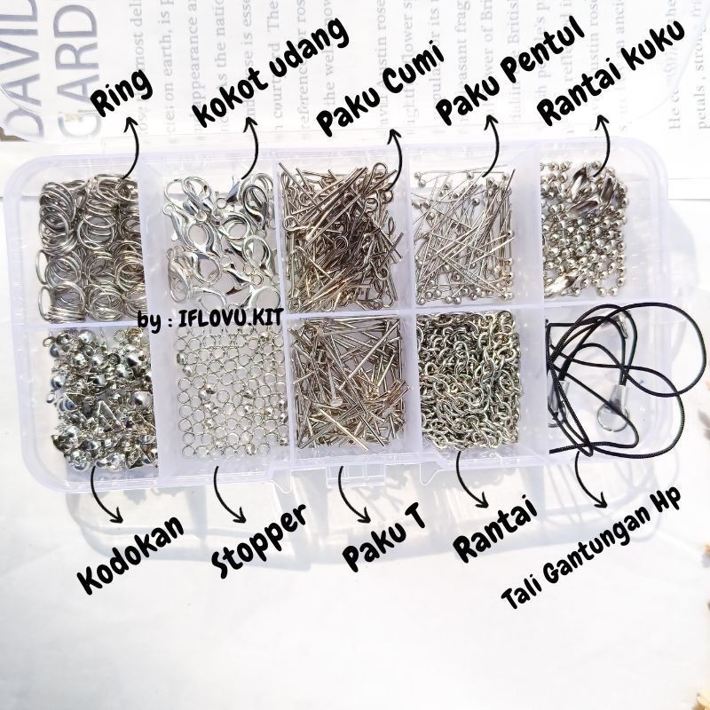 Jual Bahan DIY Manik Manik Set Meronce Gelang Kalung + Tang Aksesoris 3 ...