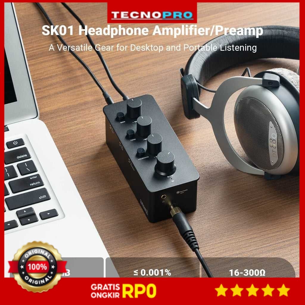 Jual TECNOPRO Fosi Audio Amplifier Headphone 3 in 1 Preamp Equalizer