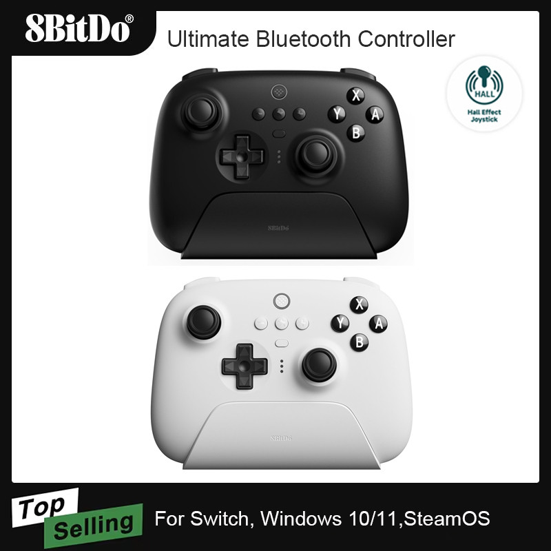8Bitdo Ultimate Bluetooth Controller With Charging Dock - Hall Effect Joysticks, Compatible With Switch, Windows, Steam Deck