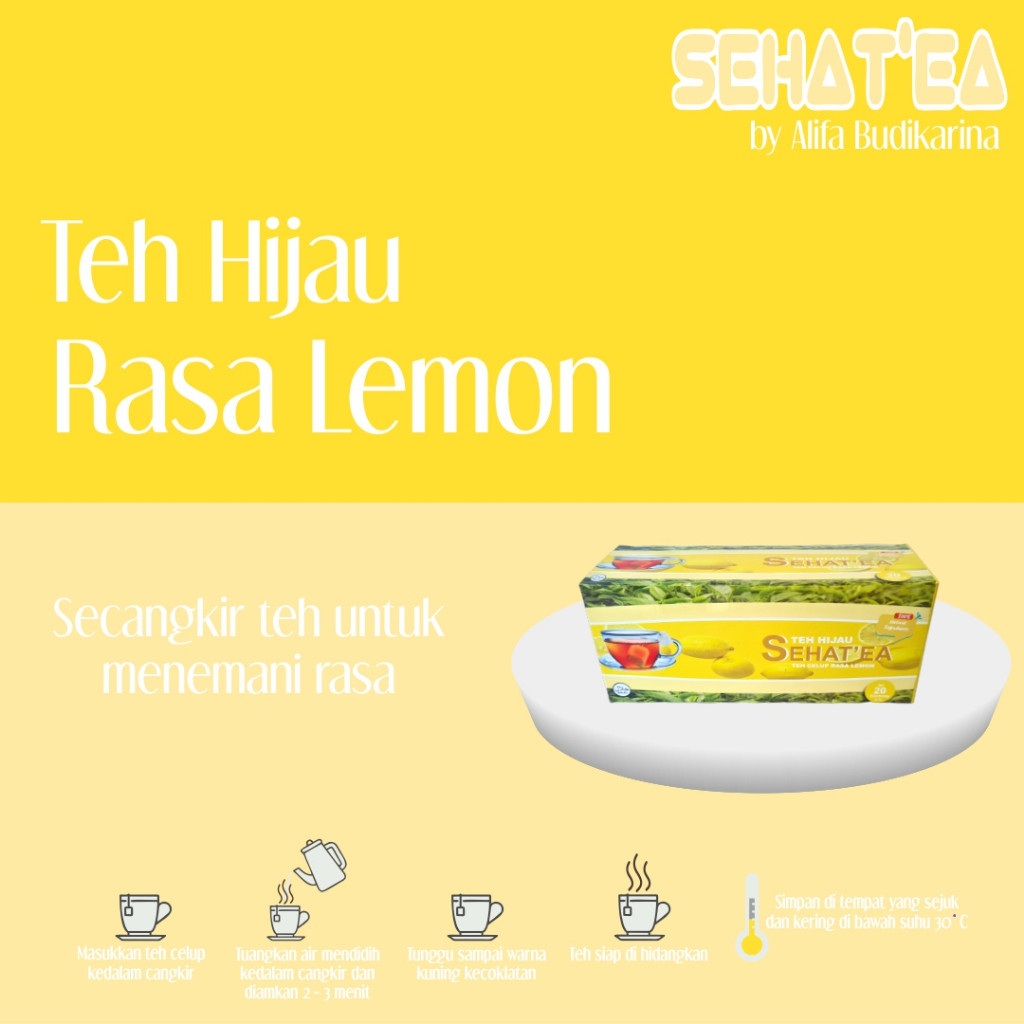 Jual Teh Hijau SEHAT'EA Rasa Lemon isi 20 kantong Alifa Nikmati ...