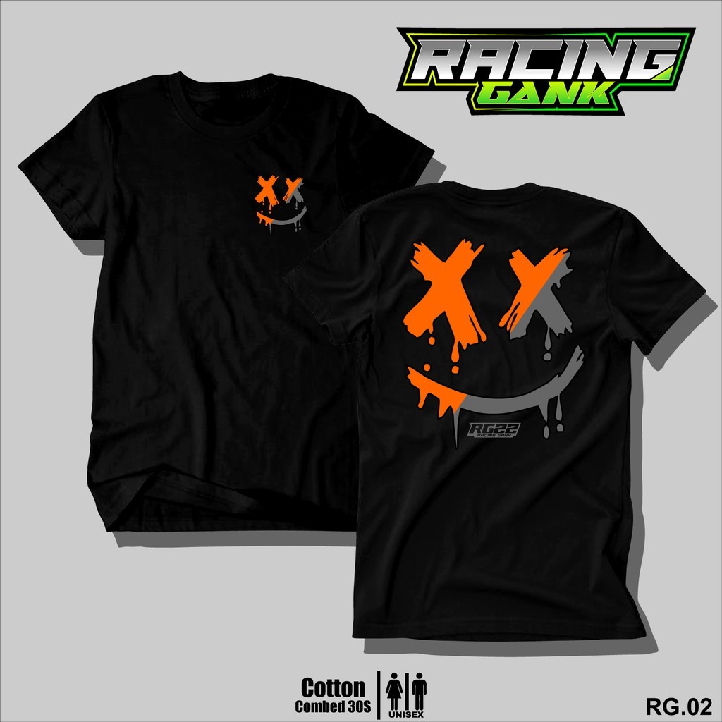 Jual KAOS EMOT SMILE KAOS RACING FREE RACING GANK | Shopee Indonesia