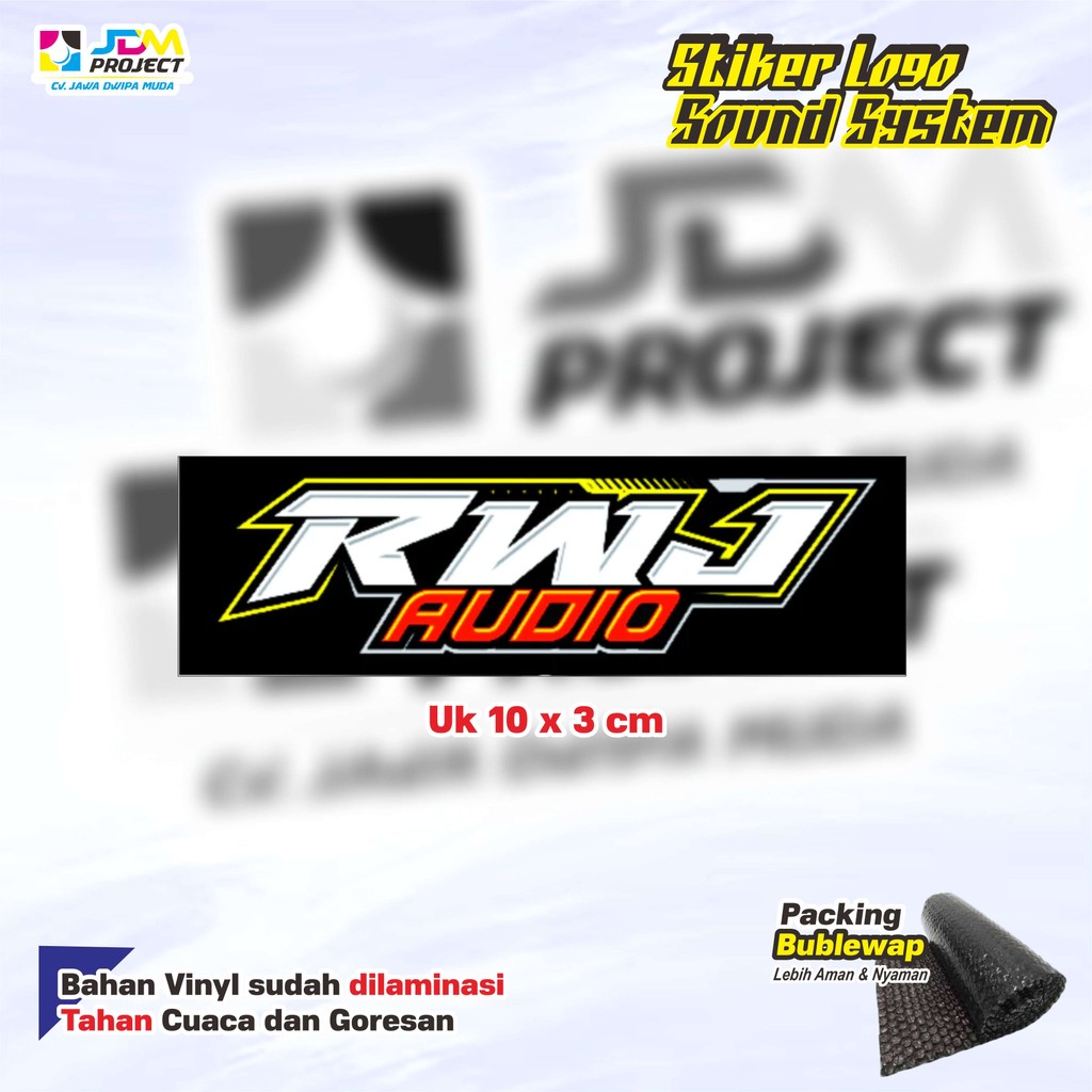 Jual JDM Project - Stiker Sound System RWJ AUDIO Vinyl Laminasi (Bijian ...