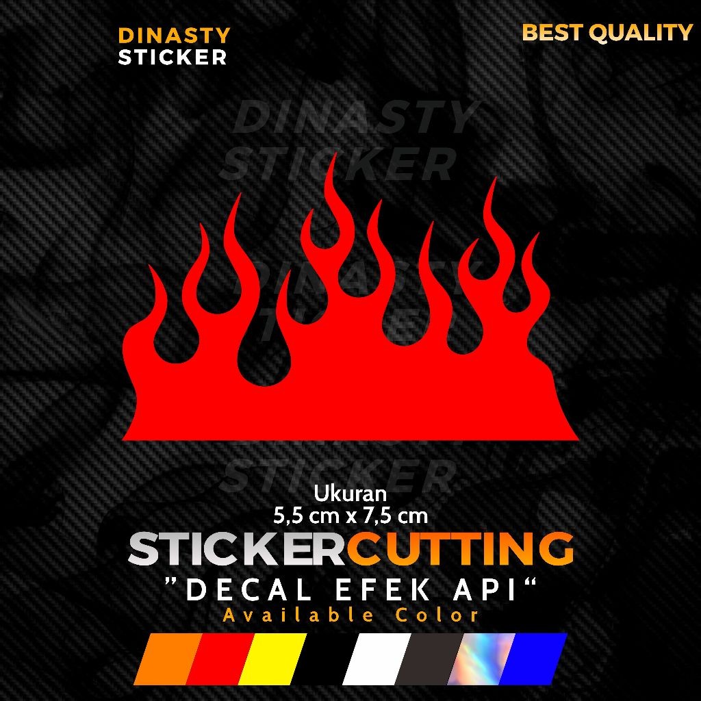 Jual STICKER STIKER CUTTING VIRAL DECAL GAMBAR EFEK API BERAPI MEMBARA ...