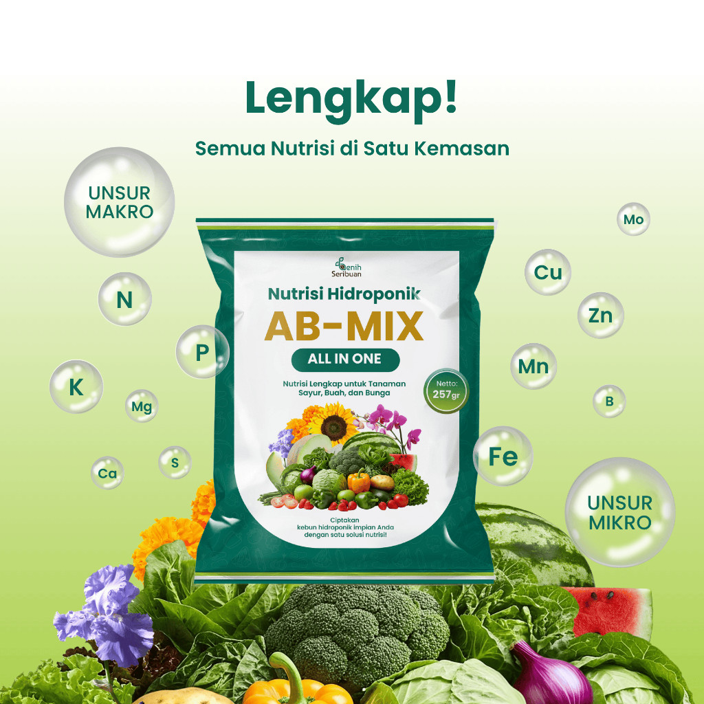 Jual Benih Seribuan - AB Mix Hidroponik All in One – Nutrisi untuk ...