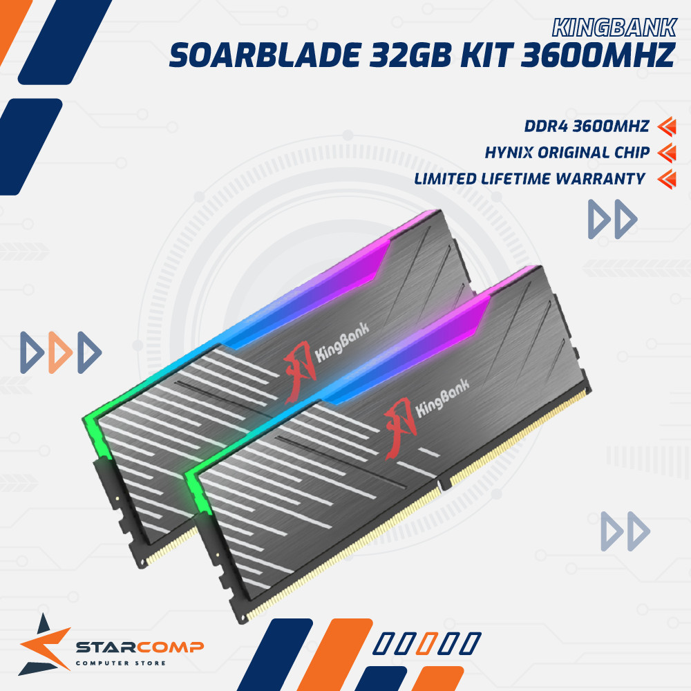 使用極少 KingBank DDR4 32GB x2 3600MHz メモリ KINGBANK DDR4