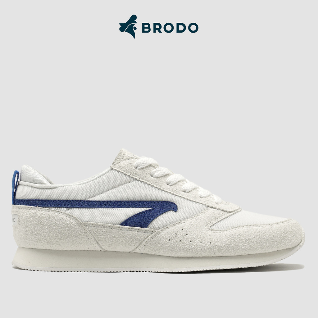 Jual BRODO - Sneakers Tizano White Blue OWS | Shopee Indonesia