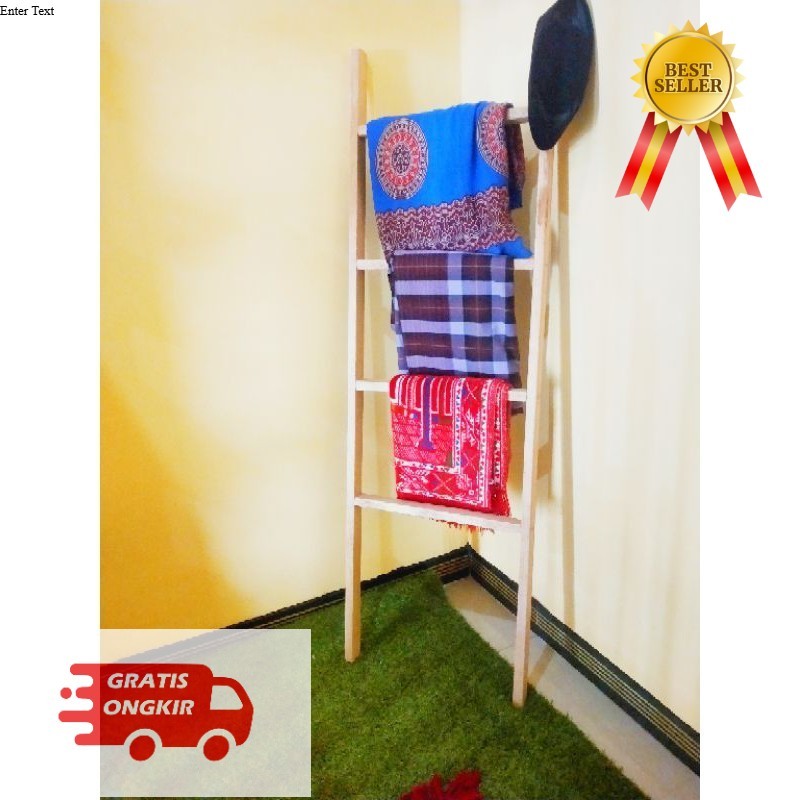 Jual Rak Tangga Kayu Ladder Hanger / rak tangga / rak serbaguna ...