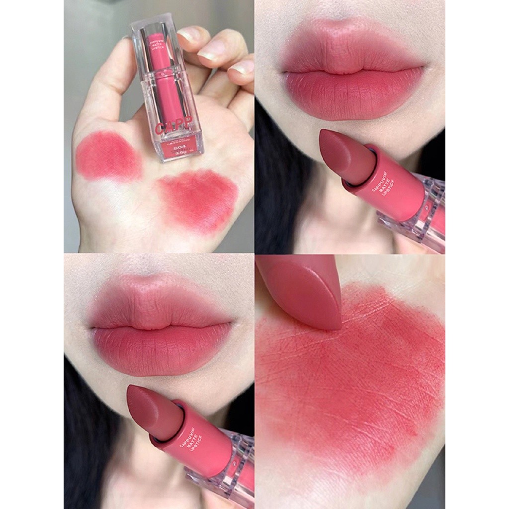 Jual NEW! CAPPUVINI PINK MATTE Lipstick 6 Warna Nude Pink Mosturizing ...