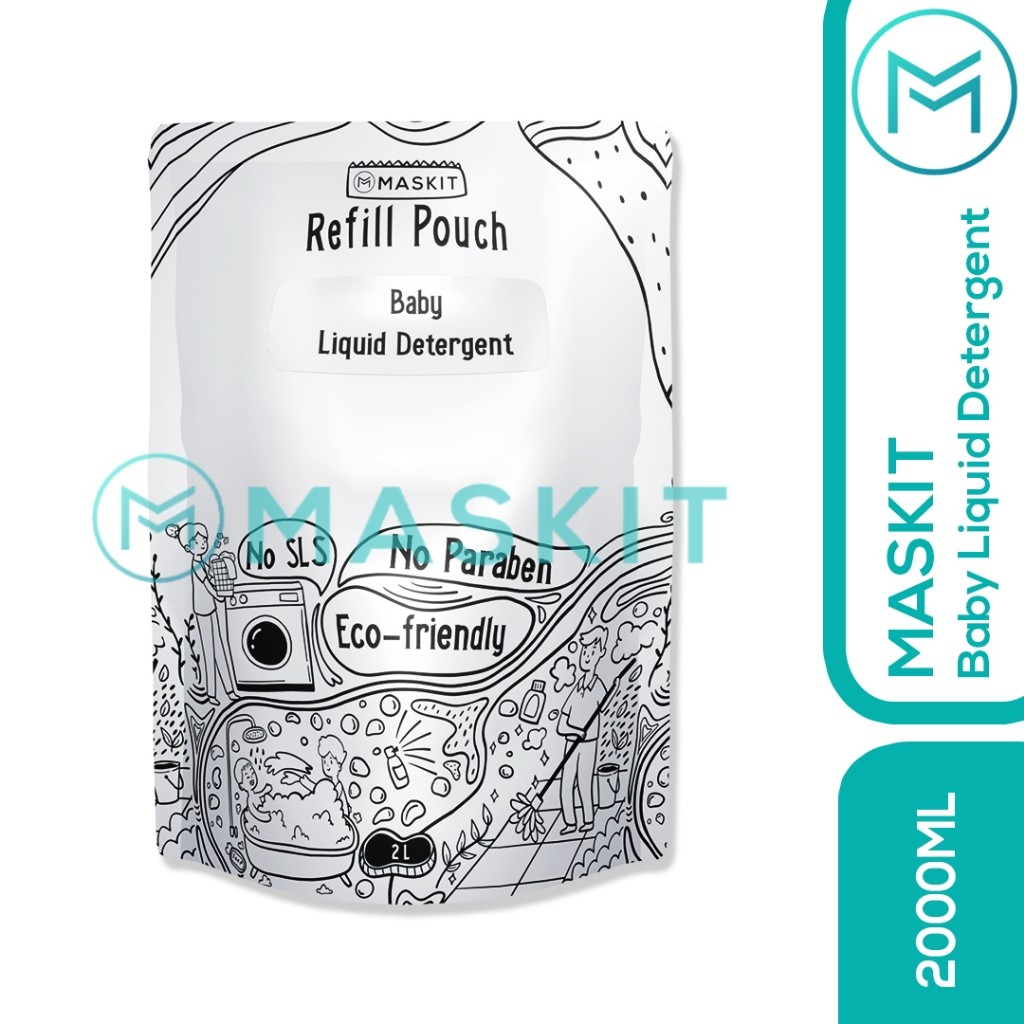 Jual Maskit Pouch Refill Baby Detergent 2L | Deterjen Bayi Isi Ulang 2 ...