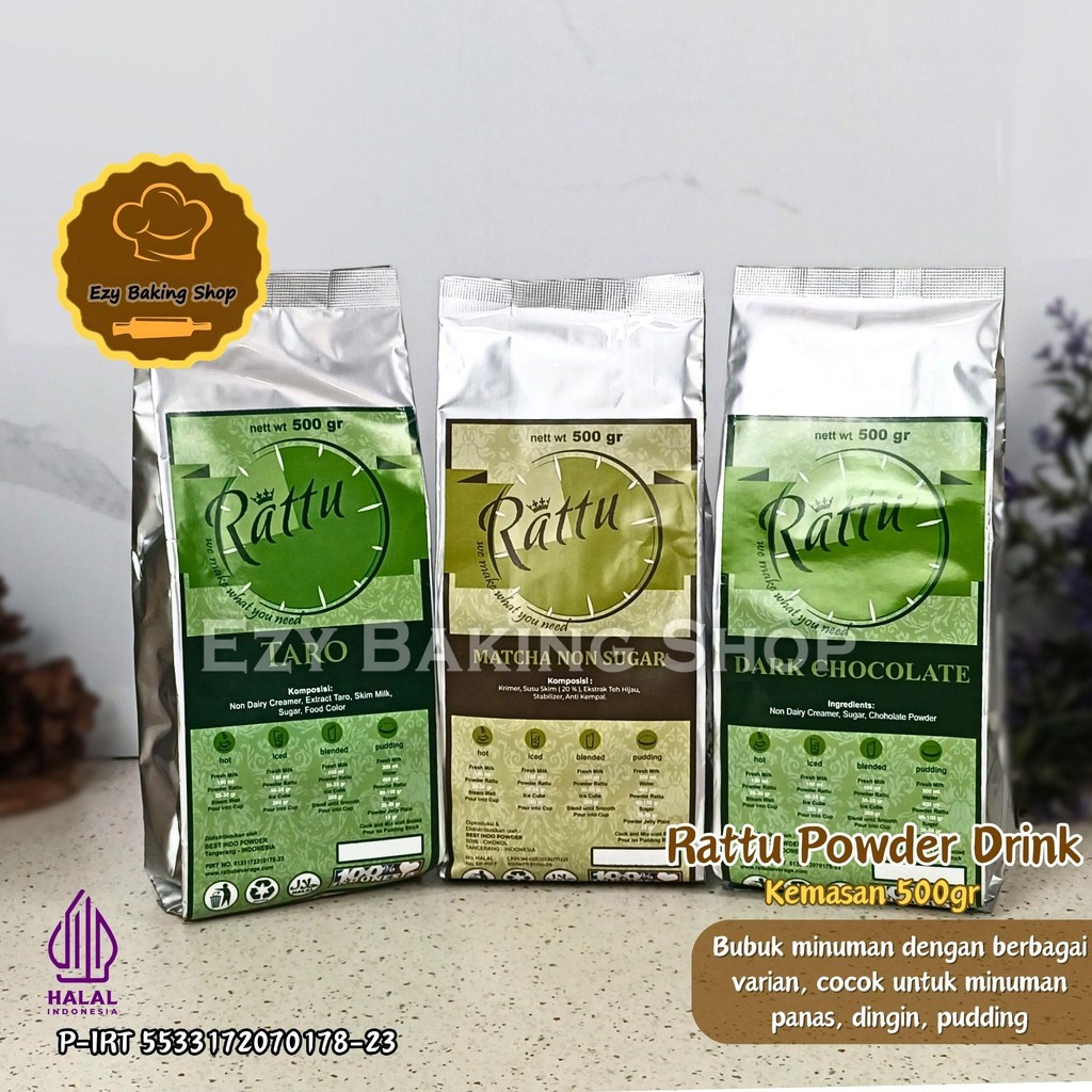 Jual Rattu Powder Drink 500gr - Bubuk Minuman Aneka Rasa Premium ...