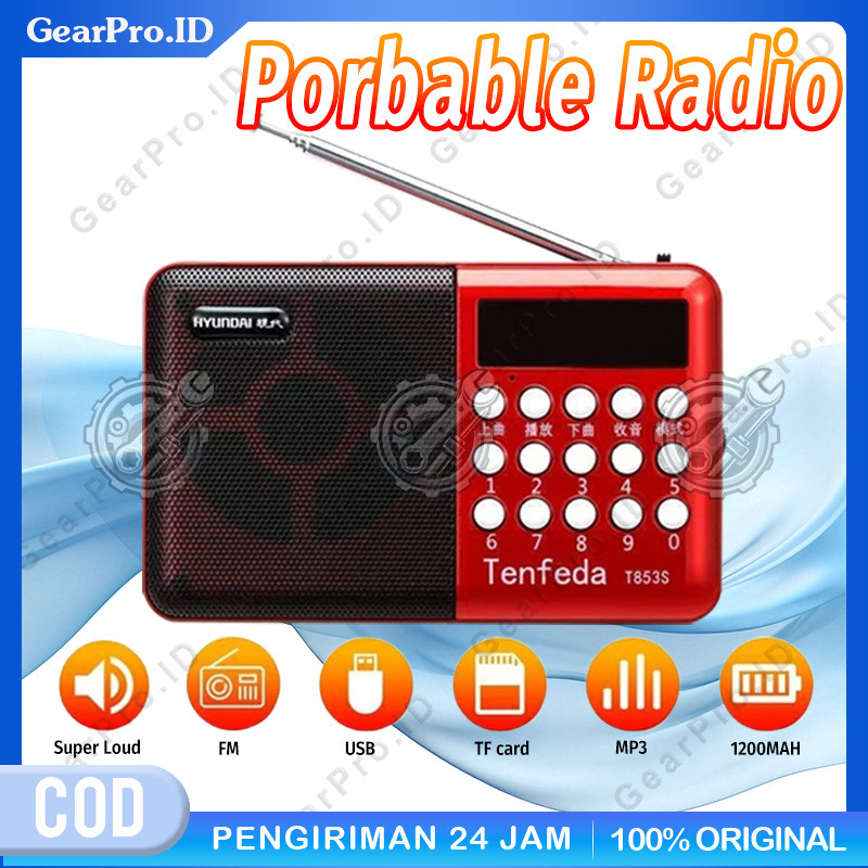 Jual Radio Portable Bluetooth Digital FM Mini Speaker MP3 Player ...