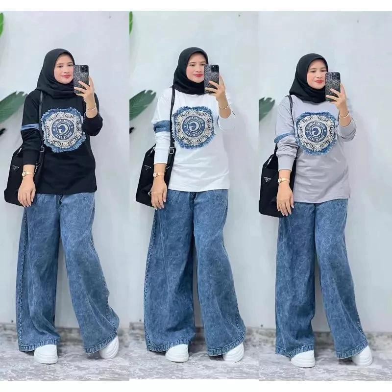 Jual ONESET JEANS TERBARU PREMIUM Gloria Set Combed Mix Jeanswash ...