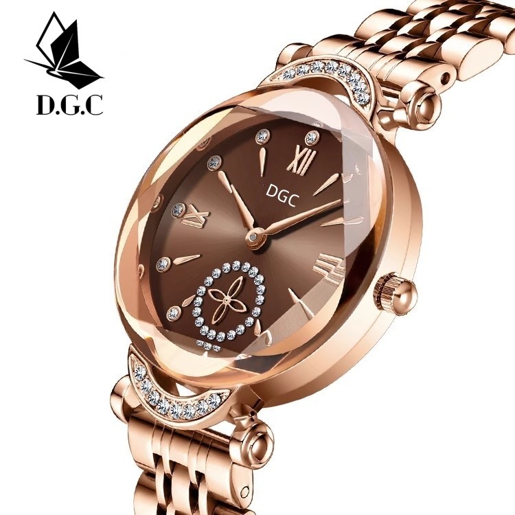 Jual DGC 30166 Jam Tangan Wanita Rantai Stainless Steel Elegan Kuarsa
