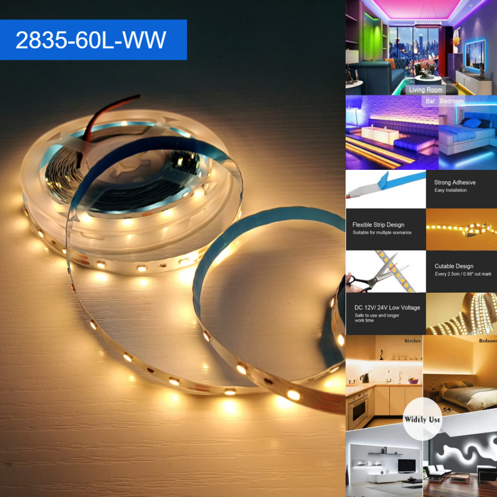 Jual NORDIC STYLE LUXURY Lampu led strip 2835 smd 60 led 120 led 240 ...
