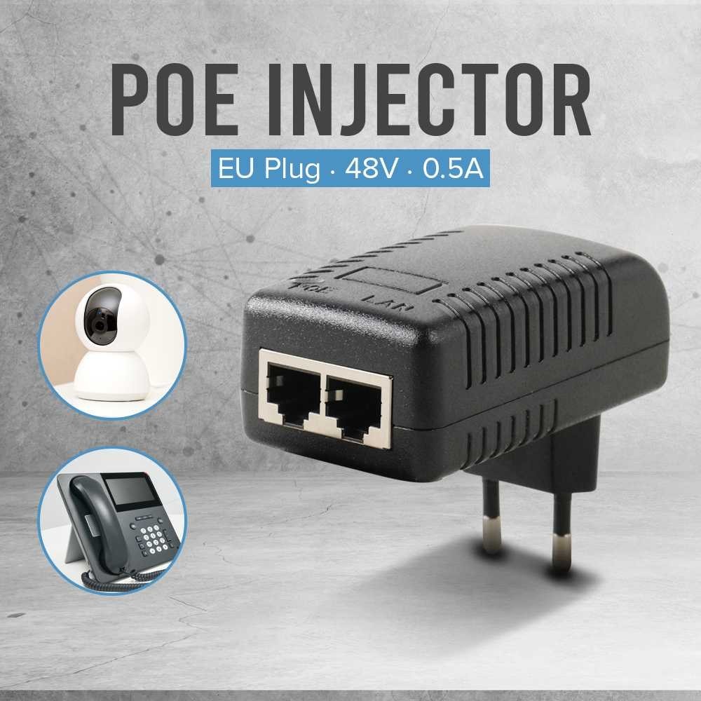 Injecteur POE Ciciglow 48V 0.5A - Adaptateur Mural Ethernet - Pour Points D'accès Sans Fil - Prise EU