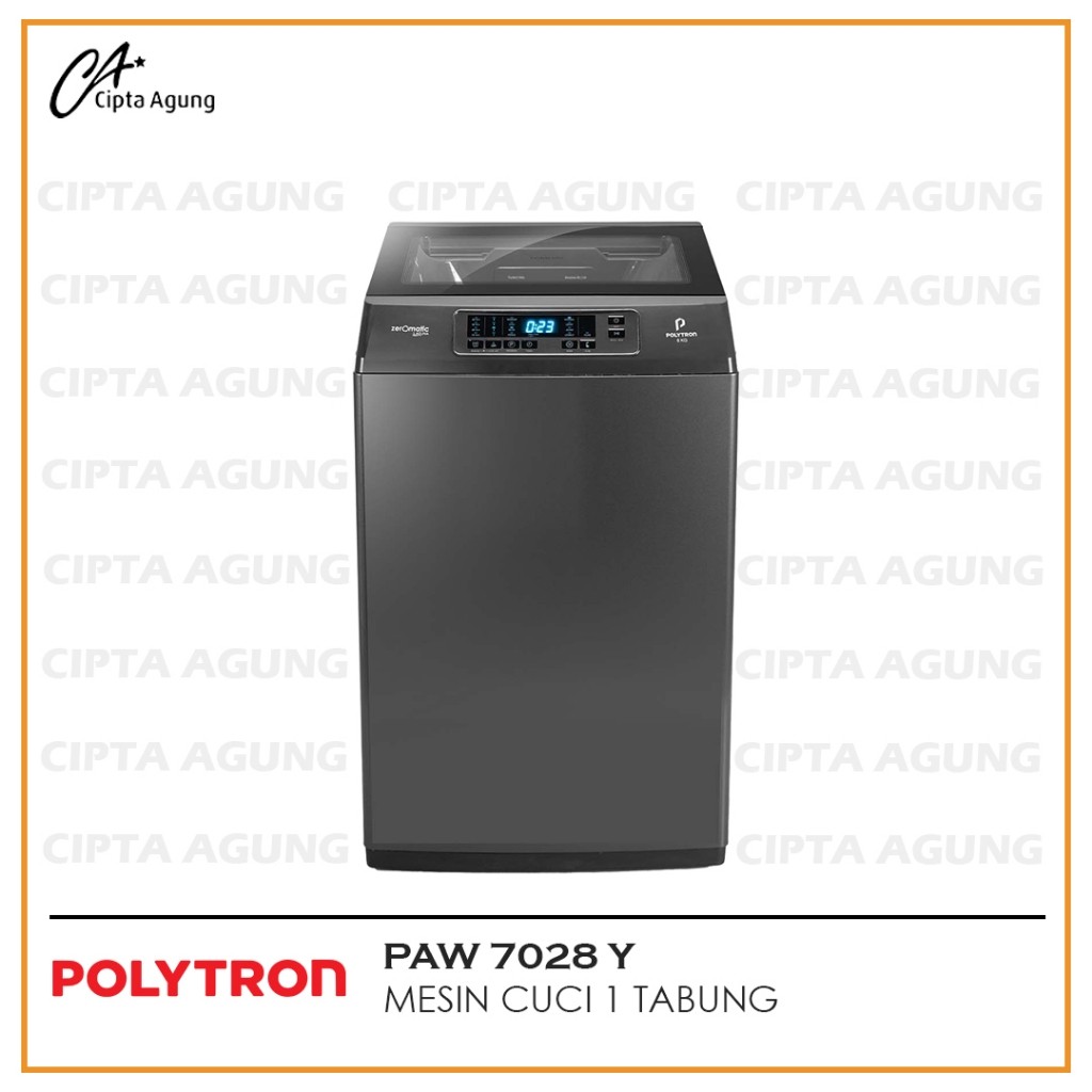 Jual POLYTRON MESIN CUCI 1 TABUNG TOP LOADING 7 KG PAW-7028Y / PAW 7028 ...