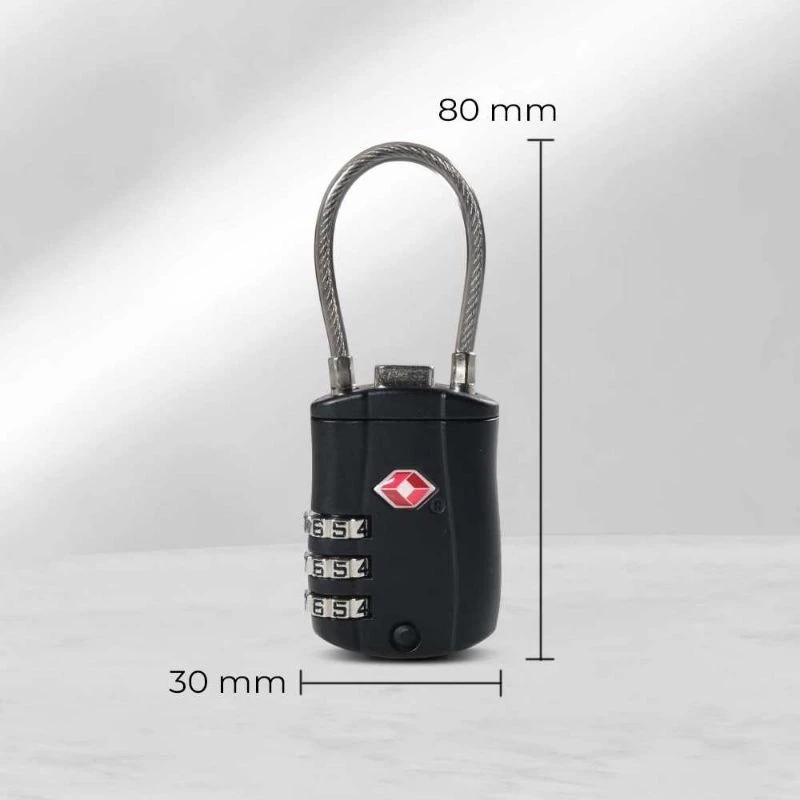TRAVELSKY Gembok Koper TSA Suitcase Padlock Kode Angka 3 Digit - TSA Lock Standard USA