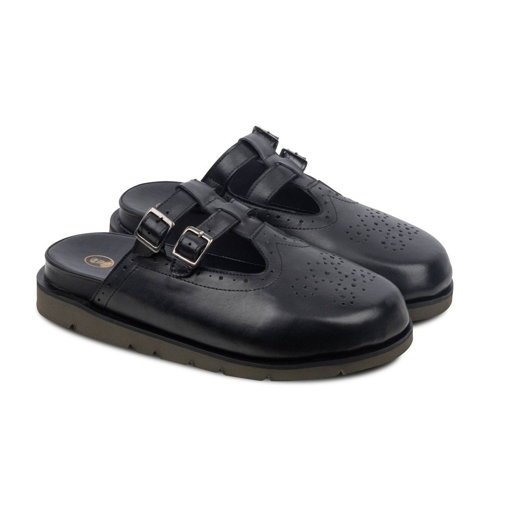 Jual Juno Double Strap Black - Nappa Milano - Sandal Clog Unisex ...