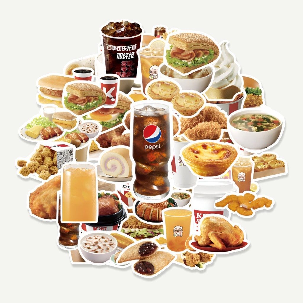Jual Sticker Pack Makanan & Minuman KFC Lezat | Sticker TUMBLR | Stiker ...