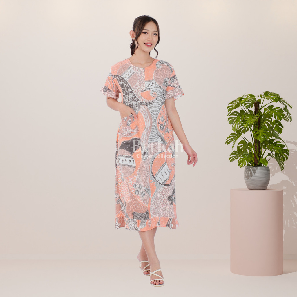 Daster Batik Rayon Busui Resleting Surya Teja 2