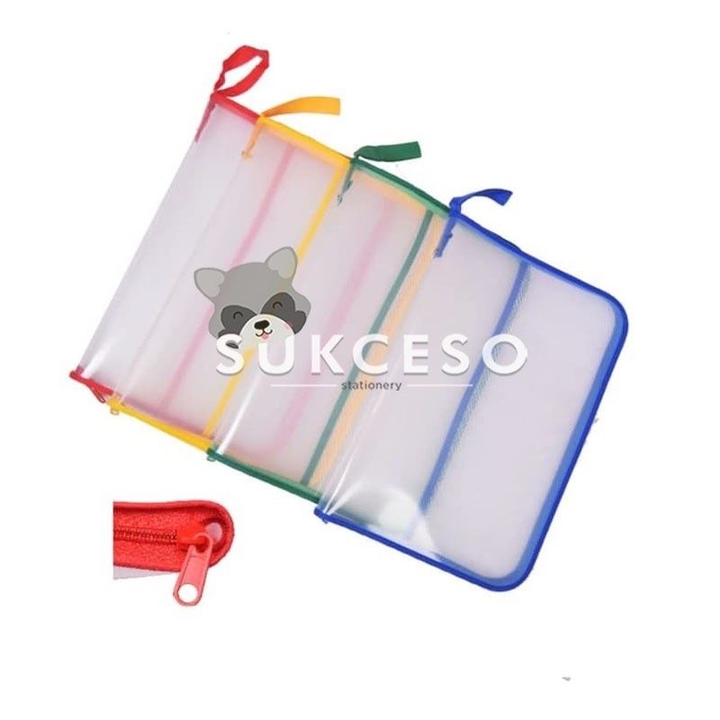 Jual R&R Map Zipper Bag Jaring (Jala) / Map Zipper Warna Murah ...