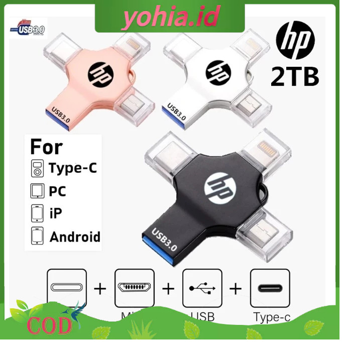 Jual Flashdisk 2TB 512GB 128GB 64GB 32GB OTG 4 IN 1 for iphone 6/15 USB ...