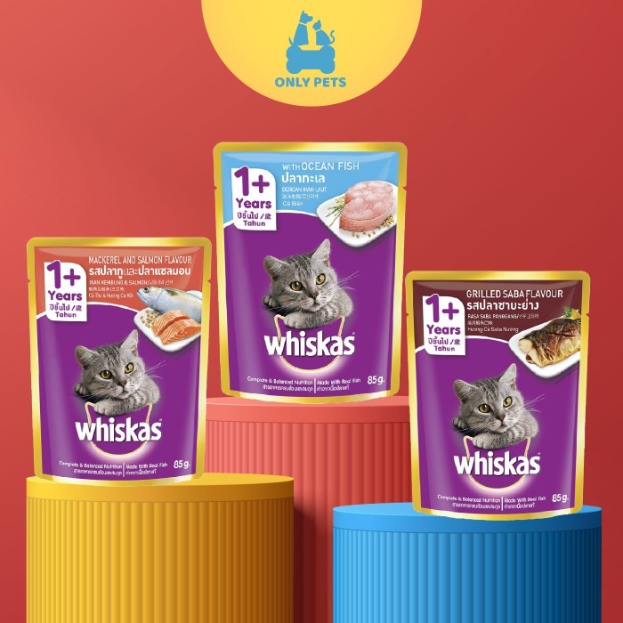 Jual WHISKAS Pouch 80gr Wet Food All Variant Makanan Kucing Basah