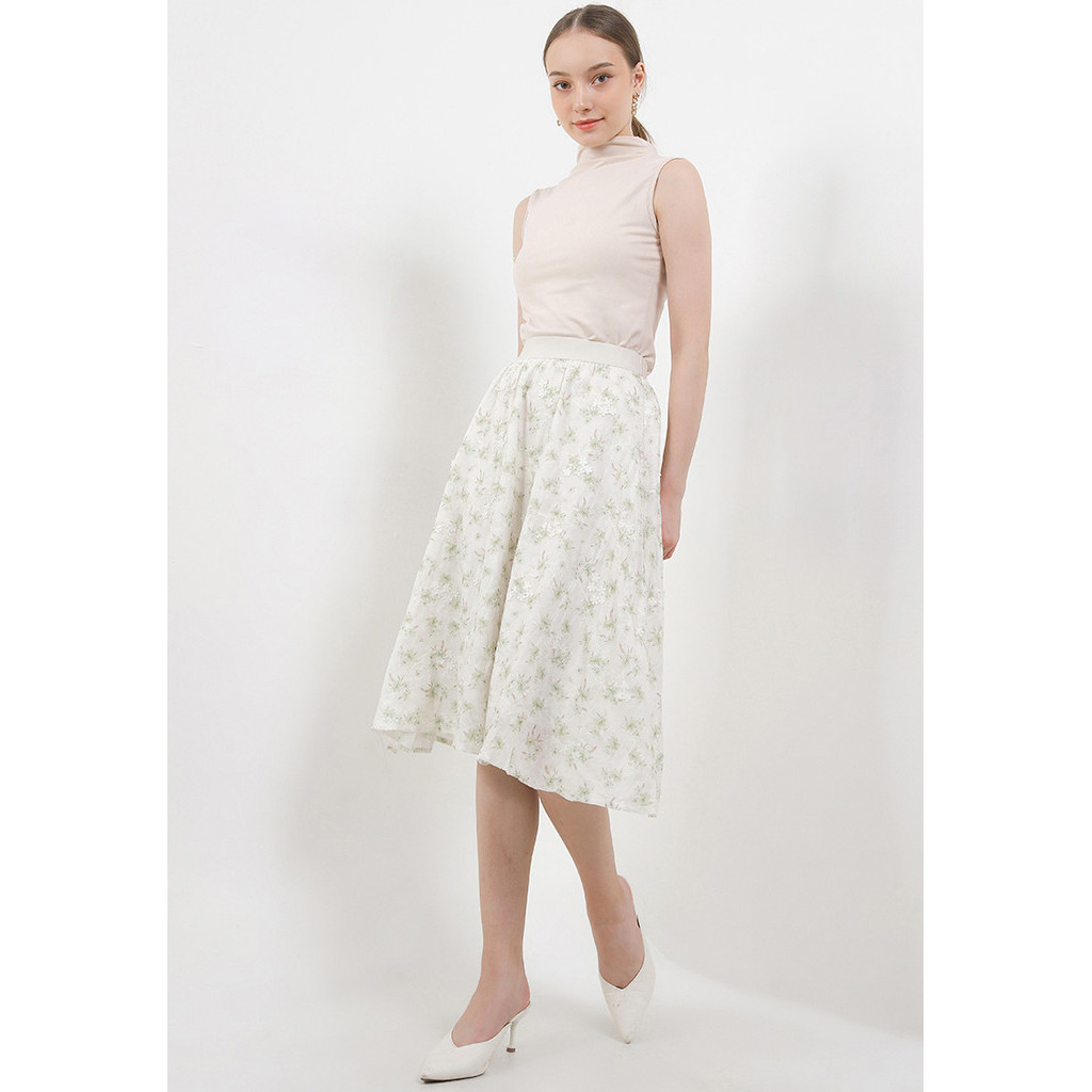Jual CHIC SIMPLE 3D FLO PRINT SKIRT WANITA MODERN KOREA SK1541 | Shopee ...