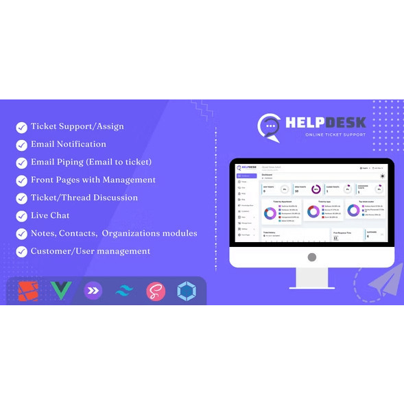 HelpDesk – Online Ticketing System with Website – ticket support and management PANDUSOLUSI