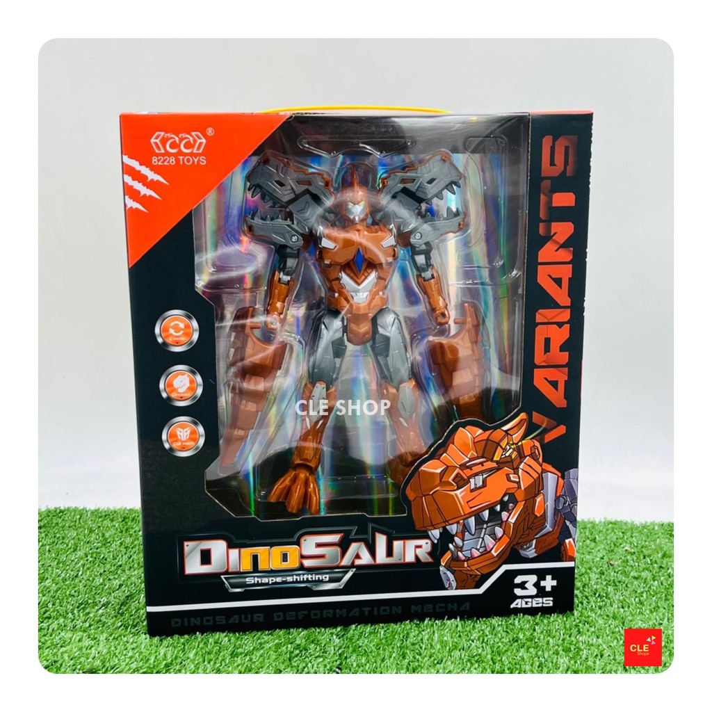 Jual CLESHOP MAINAN ROBOT DINOSAURUS TRANSFORMER DINO DEFORMATION