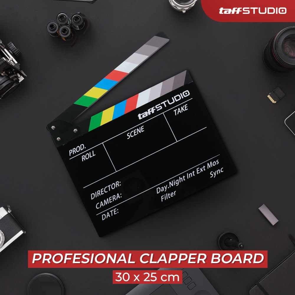 Jual TAFFSTUDIO PROFESIONAL CLAPPER BOARD COLORFUL ACRYLIC - TS3EL ...