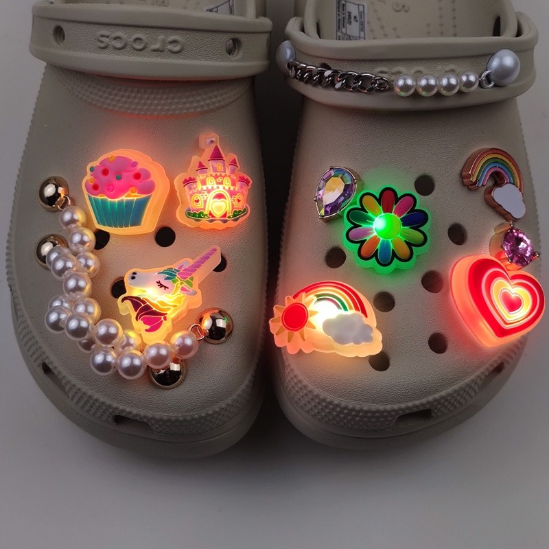 Jual Led Jibbitz Crocs Jibbitz Charms Button 3d Led Flashing Light