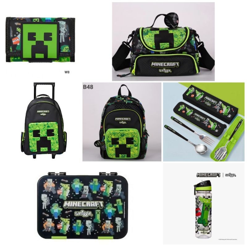 Jual SMIGGLE SET BACKPACK TAS SMIGGLE MINECRAFT | Shopee Indonesia