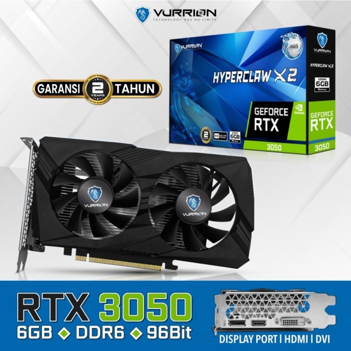 Jual VURRION GEFORCE RTX 3050 6GB GDDR6 NVIDIA VGA / 3050 | Shopee ...