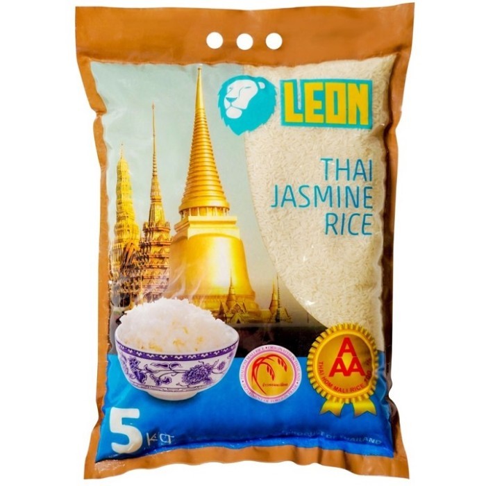 Jual LEON THAI JASMINE RICE BERAS THAILAND 5KG | Shopee Indonesia