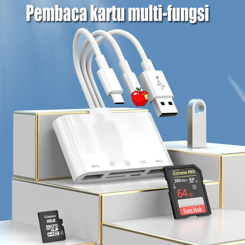 Jual Ponsel Apple Android Kabel adaptor OTG all-in-one Pembaca kartu ...