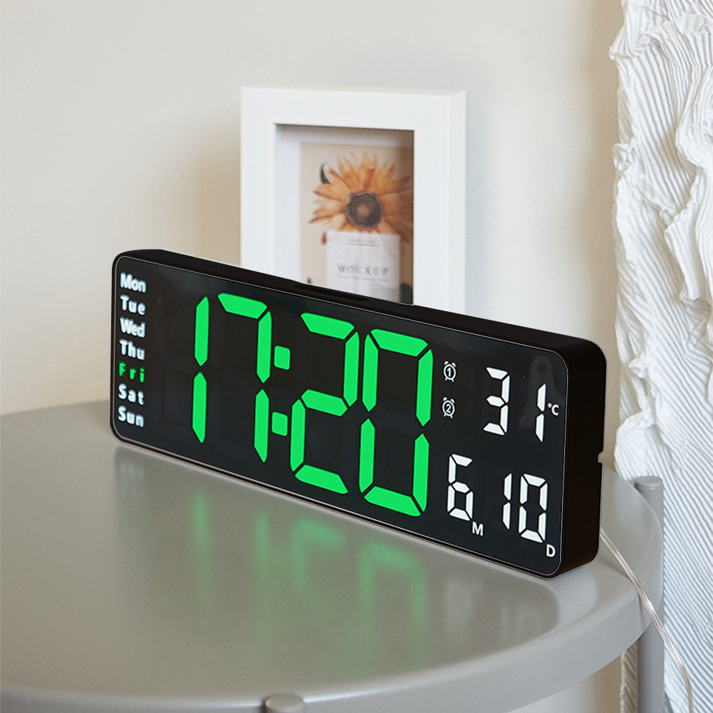 Jual Jam tampilan layar besar 13 inci jam digital Nordik jam dinding ...