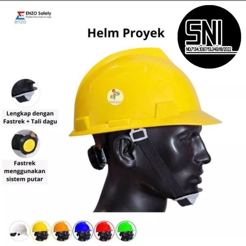 Product image Helm Proyek Merk ENZO Safety Helmet SNI