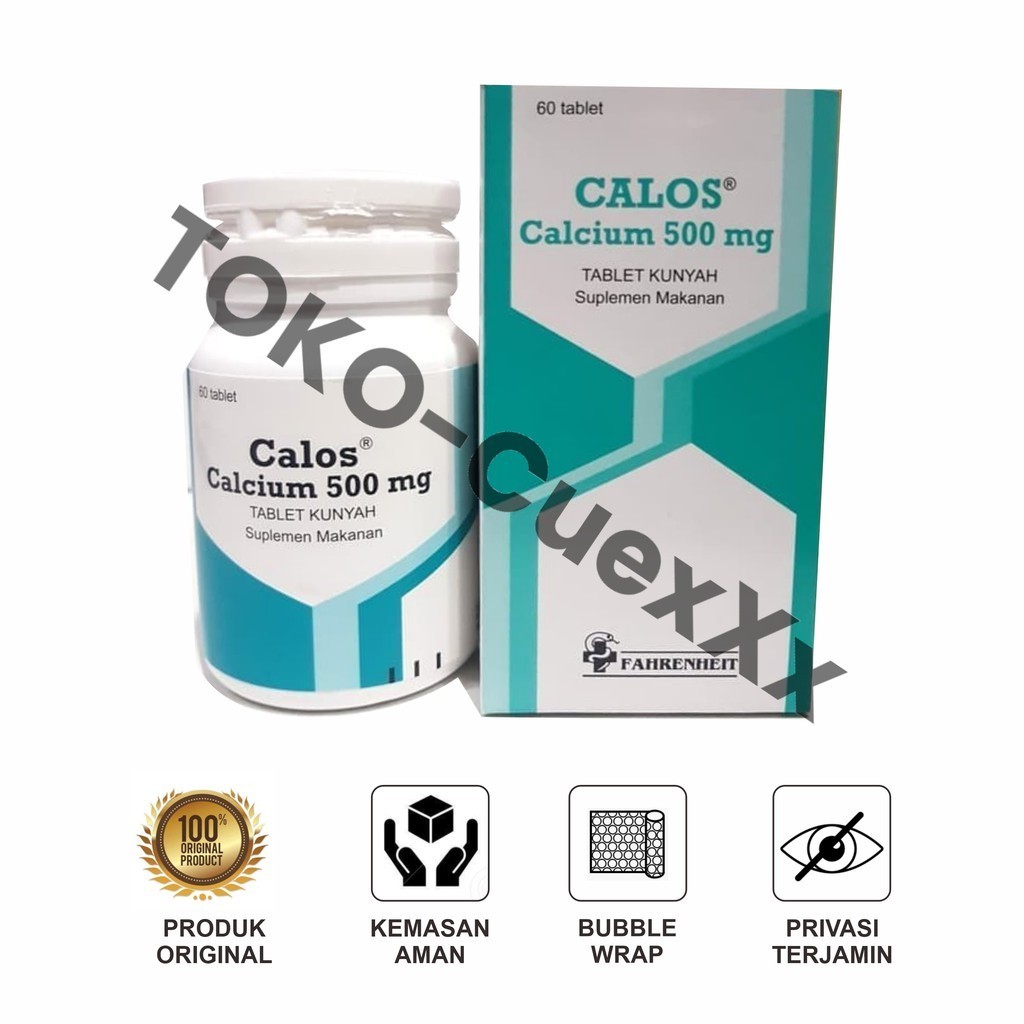 Jual CALOS CALCIUM 500MG 1BOX ISI 60 CAPLEG | Shopee Indonesia
