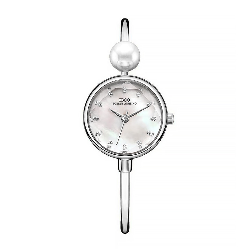 Jual Elegant Silver Women Bracelet Watch Luxury Diamond Hand Clock