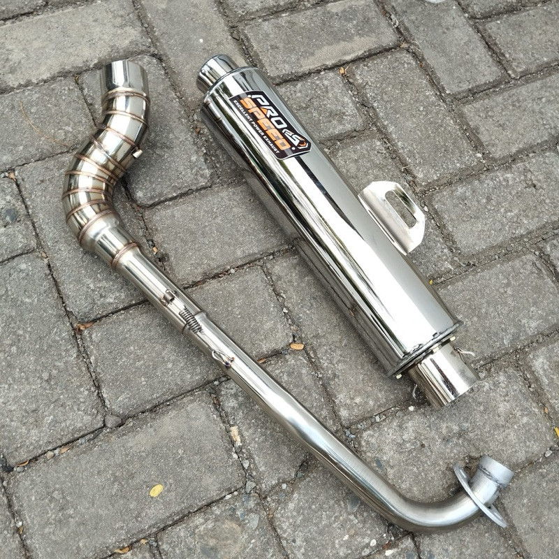 Jual open pipe standard CKD pro speed power pipe 1set big elbow for xrm ...