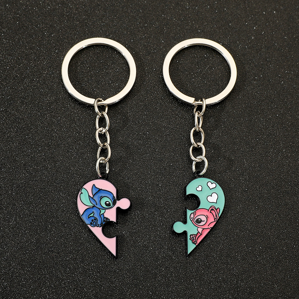 Jual Disney Lilo & Stitch Keychain Cute Cartoon Figure Stitch Angel ...
