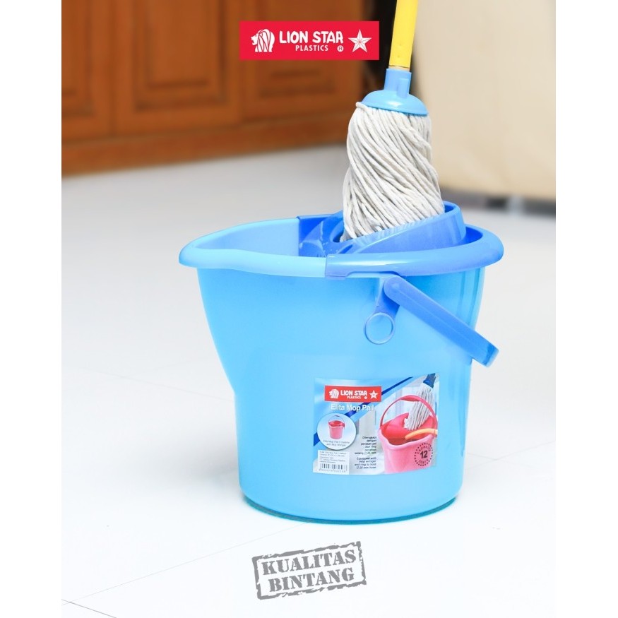 Jual MICTON Lion Star E-34 Elita Mop Pail 12 Litres with Hose Holder ...