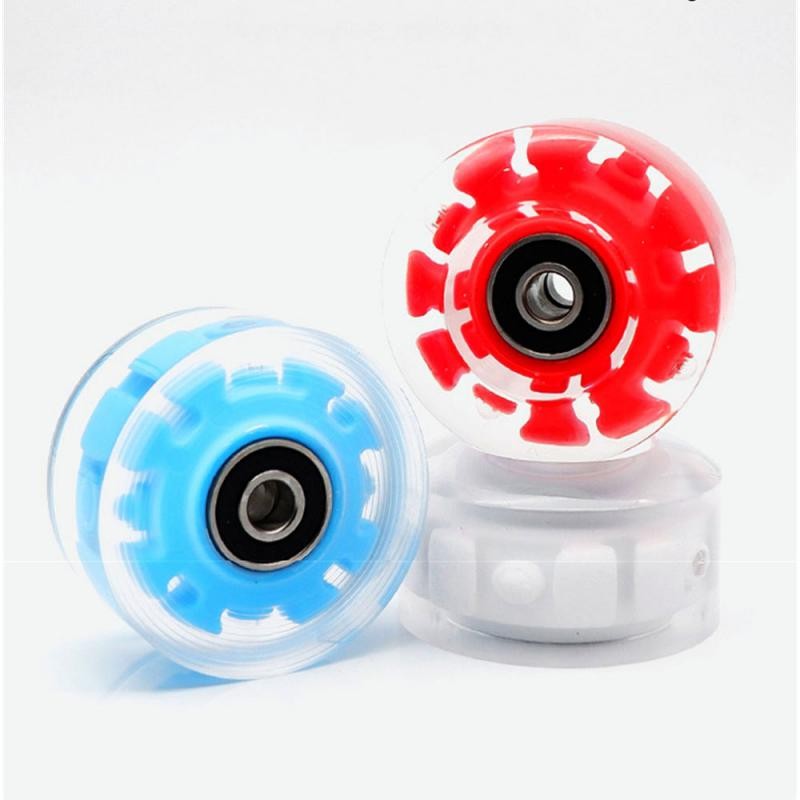 Jual 54x32mm Flashing Wheels Quad Roller Skates Wheels Led Light Fit ...